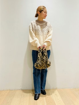 西野きよさん（レディース・152cm）の冬コーディネート