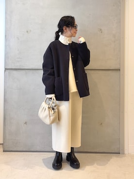 西野きよさん（レディース・152cm）の冬コーディネート