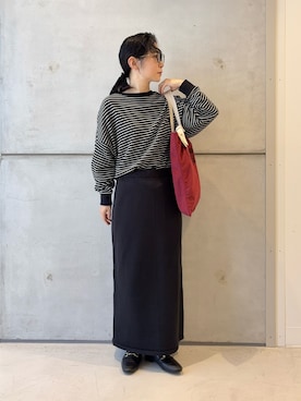 「アイテム（スカート）」を使った、西野きよさん（レディース・152cm・30代）の秋コーディネート