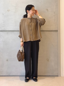 「URBAN RESEARCH DOORS（アーバンリサーチドアーズ）の『UR TECH』ドライツイルイージーパンツ（その他パンツ）」を使った、西野きよさん（レディース・152cm・30代）の夏コーディネート