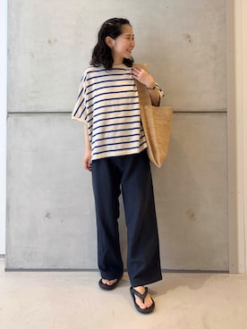 「TAW&TOE（トーアンドトー）のアイテム」を使った、西野きよさん（レディース・152cm）の夏コーディネート