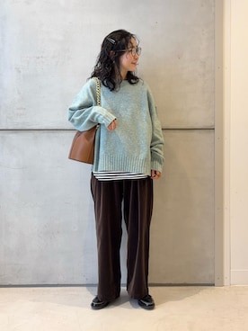 「アイテム（Tシャツ/カットソー）」を使った、西野きよさん（レディース・152cm・30代）の秋コーディネート