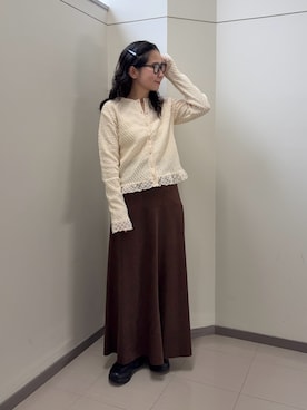 「ウェーブ×カジュアル」｜西野きよさん（レディース・152cm）の秋コーディネート