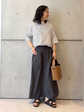 「MARCO BIANCHINI（マルコビアンチーニ）のアイテム」を使った、今日の西野さん（レディース・152cm）の夏コーディネート