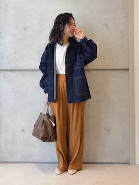 「アイテム（バレエシューズ）」を使った、西野きよさん（レディース・152cm・30代）の夏コーディネート