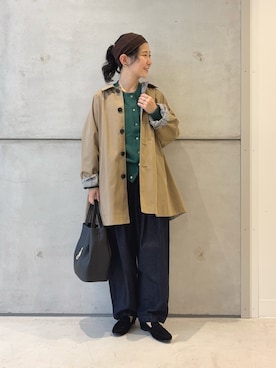 「アイテム（ヘアバンド）」を使った、西野きよさん（レディース・152cm）の秋コーディネート