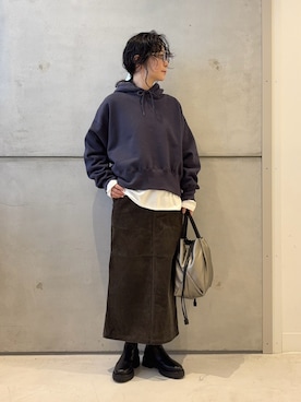 「RODE SKO（ロデスコ）のアイテム」を使った、西野きよさん（レディース・152cm）の秋コーディネート