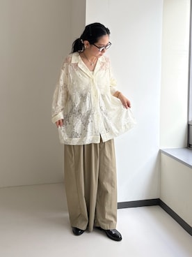 「アイテム（ヘアアクセサリー）」を使った、西野きよさん（レディース・152cm）の夏コーディネート
