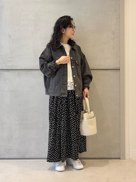 「かぐれ（カグレ）のアイテム」を使った、西野きよさん（レディース・152cm）の春コーディネート