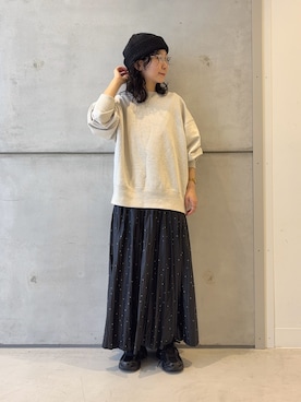 「アイテム（帽子）」を使った、西野きよさん（レディース・152cm）の秋コーディネート