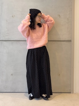 「アイテム（ニットキャップ/ビーニー）」を使った、西野きよさん（レディース・152cm・30代）の冬コーディネート