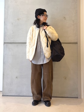 「冬の注目アウター」｜西野きよさん（レディース・152cm）の秋コーディネート