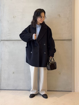 「URBAN RESEARCH（アーバンリサーチ）のCHRISTIAN VILLA　エナメルカーフレザーショルダーバッグ（ショルダーバッグ）」を使った、西野きよさん（レディース・152cm・30代）の秋コーディネート