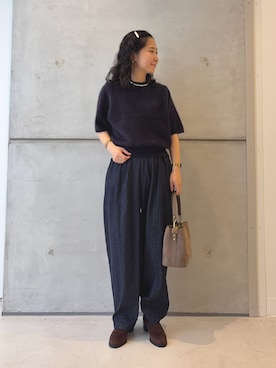 「アイテム（ヘアアクセサリー）」を使った、西野きよさん（レディース・152cm・30代）の秋コーディネート