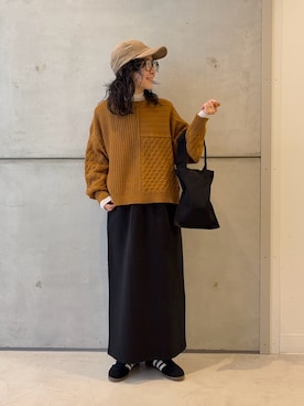 「アイテム（トートバッグ）」を使った、西野きよさん（レディース・152cm・30代）の冬コーディネート