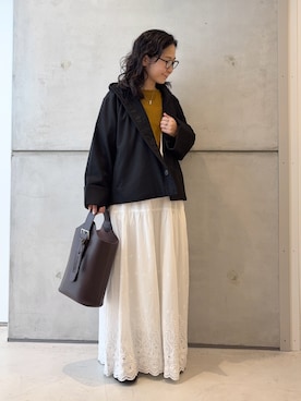 「アイテム（テーラードジャケット）」を使った、西野きよさん（レディース・152cm・30代）の秋コーディネート