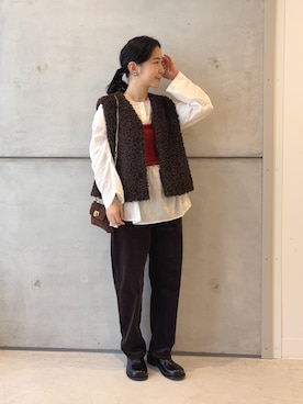 「アイテム（その他トップス）」を使った、西野きよさん（レディース・152cm）の秋コーディネート