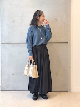 「アイテム（アクセサリー）」を使った、西野きよさん（レディース・152cm）の秋コーディネート