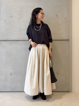 「アイテム（アクセサリー）」を使った、西野きよさん（レディース・152cm・30代）の秋コーディネート