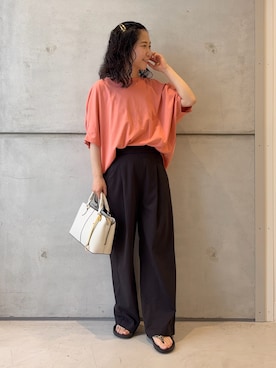 「アイテム（Tシャツ/カットソー）」を使った、西野きよさん（レディース・152cm・30代）の夏コーディネート