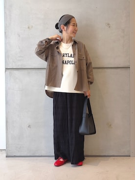 「アイテム（ハンドバッグ）」を使った、西野きよさん（レディース・152cm）の夏コーディネート