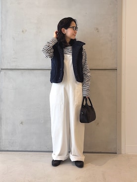 「骨格ウェーブ」｜西野きよさん（レディース・152cm・30代）の秋コーディネート