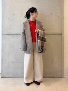 「アイテム（ピーコート）」を使った、西野きよさん（レディース・152cm・30代）の冬コーディネート