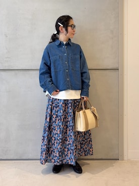 「かぐれ（カグレ）のアイテム」を使った、西野きよさん（レディース・152cm）の冬コーディネート