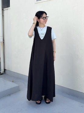 「アイテム（ワンピース/ドレス）」を使った、西野きよさん（レディース・152cm）の夏コーディネート