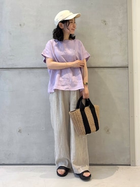 「GYMPHLEX（ジムフレックス）のアイテム」を使った、今日の西野さん（レディース・152cm）の夏コーディネート