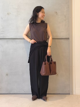 「アイテム（ローファー）」を使った、西野きよさん（レディース・152cm・30代）の夏コーディネート