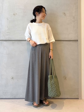 「アイテム（ヘアゴム、シルバー系）」を使った、今日の西野さん（レディース・152cm）の夏コーディネート