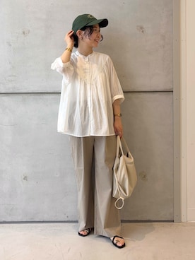 「URBAN RESEARCH DOORS（アーバンリサーチドアーズ）のアイテム（シャツ/ブラウス）」を使った、今日の西野さん（レディース・152cm）の夏コーディネート