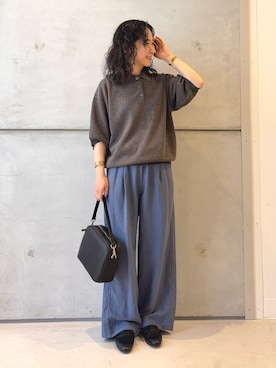 「アイテム（ローファー）」を使った、西野きよさん（レディース・152cm・30代）の夏コーディネート
