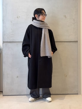 「アイテム（ステンカラーコート）」を使った、西野きよさん（レディース・152cm）の秋コーディネート