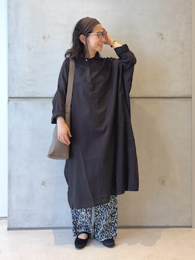 「アイテム（ヘアアクセサリー）」を使った、西野きよさん（レディース・152cm）の夏コーディネート
