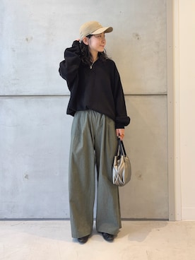 「URBAN RESEARCH DOORS（アーバンリサーチドアーズ）のGYMPHLEX　6PANEL CAP（キャップ）」を使った、西野きよさん（レディース・152cm）の秋コーディネート