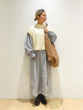 西野きよさん（レディース・152cm）の秋コーディネート