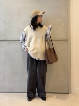 西野きよさん（レディース・152cm）の冬コーディネート