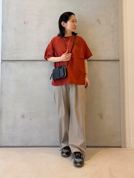 「ASICS（アシックス）のアイテム」を使った、今日の西野さん（レディース・152cm）の春コーディネート