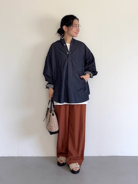 「FORK&SPOON（フォークアンドスプーン）のアイテム」を使った、西野きよさん（レディース・152cm）の春コーディネート