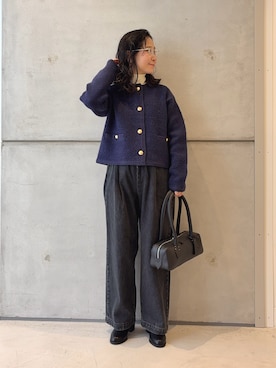 「アイテム（メガネ）」を使った、西野きよさん（レディース・152cm・30代）の秋コーディネート