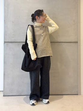 「アイテム（ファッション雑貨、シルバー系）」を使った、西野きよさん（レディース・152cm）の冬コーディネート