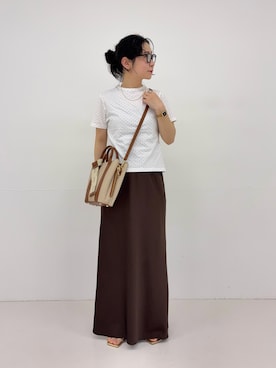 「RODE SKO（ロデスコ）のアイテム」を使った、西野きよさん（レディース・152cm）の春コーディネート