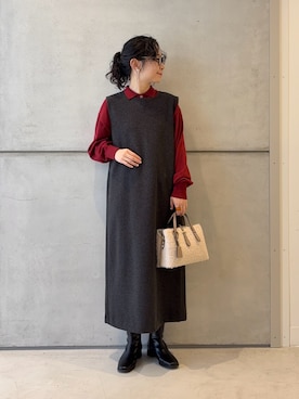 「アイテム（ブーツ）」を使った、西野きよさん（レディース・152cm・30代）の冬コーディネート