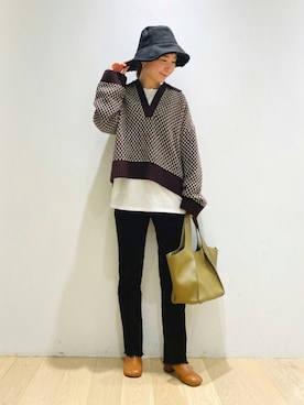 西野きよさん（レディース・152cm）の秋コーディネート