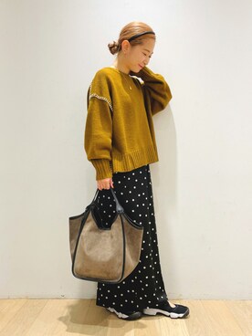 「ニットコーデ」｜「NIKE（ナイキ）のアイテム」を使った、今日の西野さん（レディース・152cm）の秋コーディネート