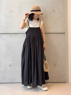 「アイテム（ハット）」を使った、今日の西野さん（レディース・152cm）の夏コーディネート