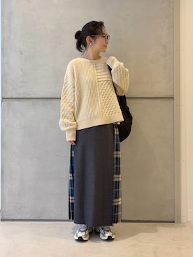 西野きよさん（レディース・152cm）の冬コーディネート