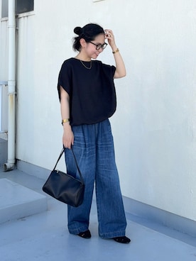 「RODE SKO（ロデスコ）のアイテム」を使った、西野きよさん（レディース・152cm）の夏コーディネート